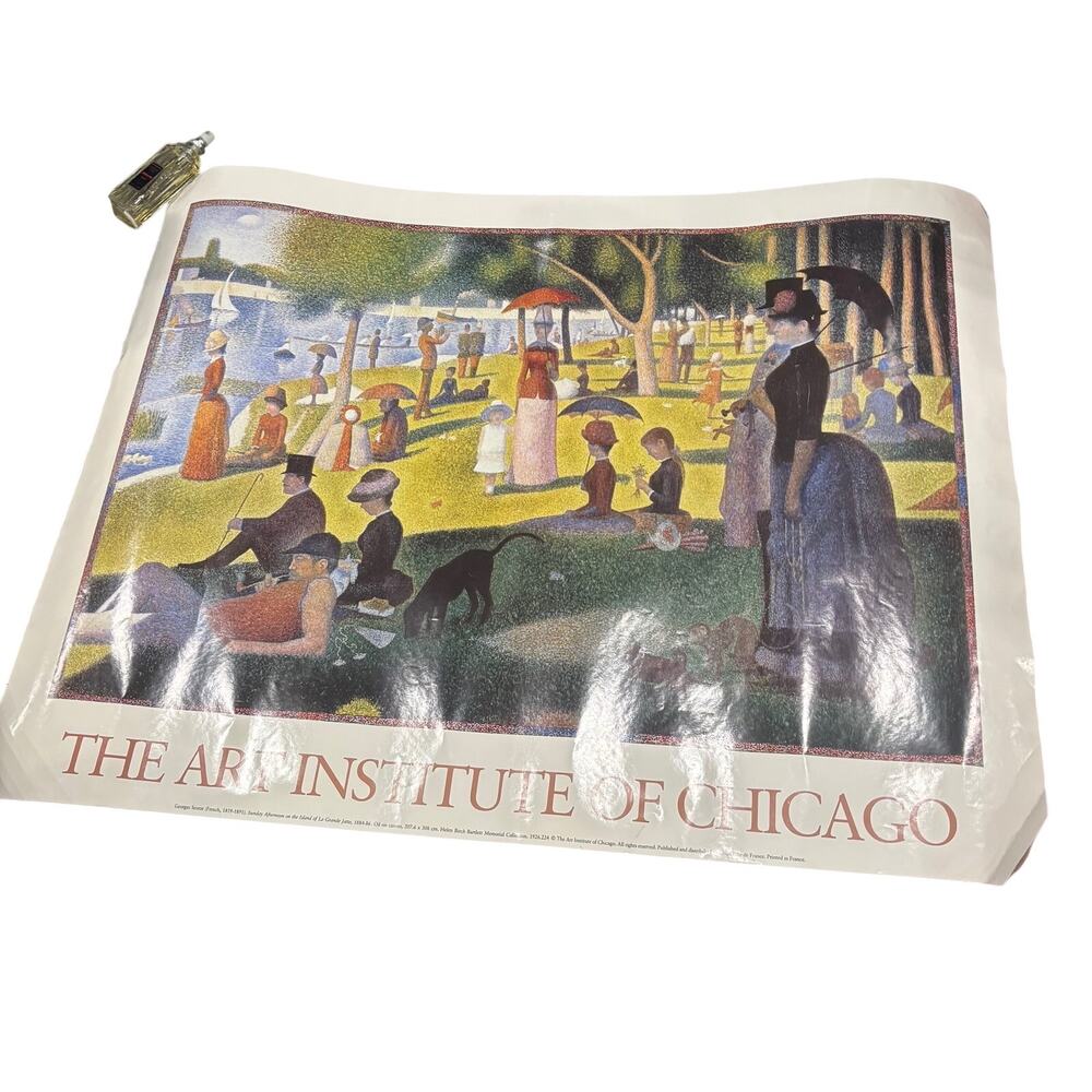 Georges Seurat The Art Institute of Chicago Exibition Poster 27x36"